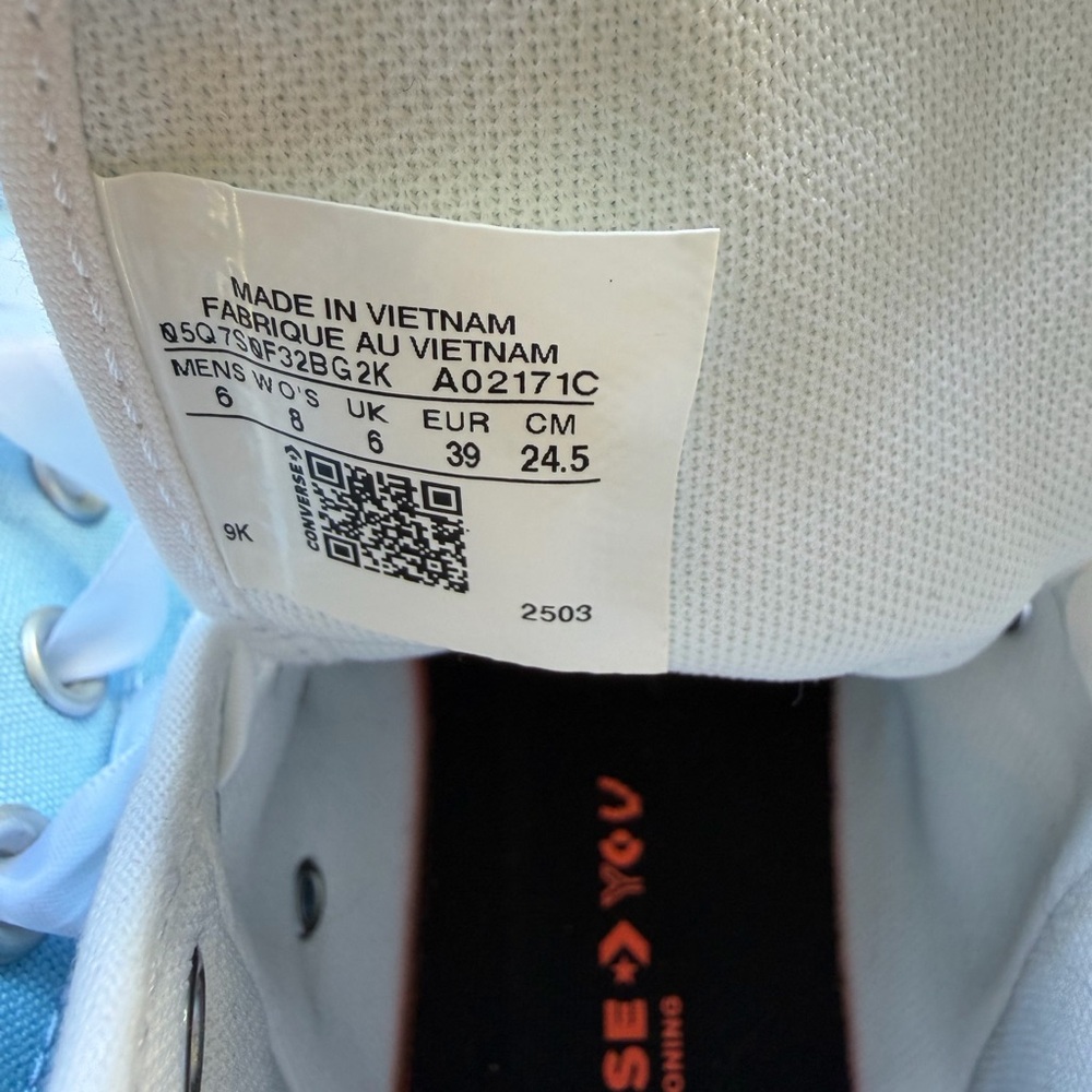 Light Blue High-Top Sneakers - Picture 11 of 16